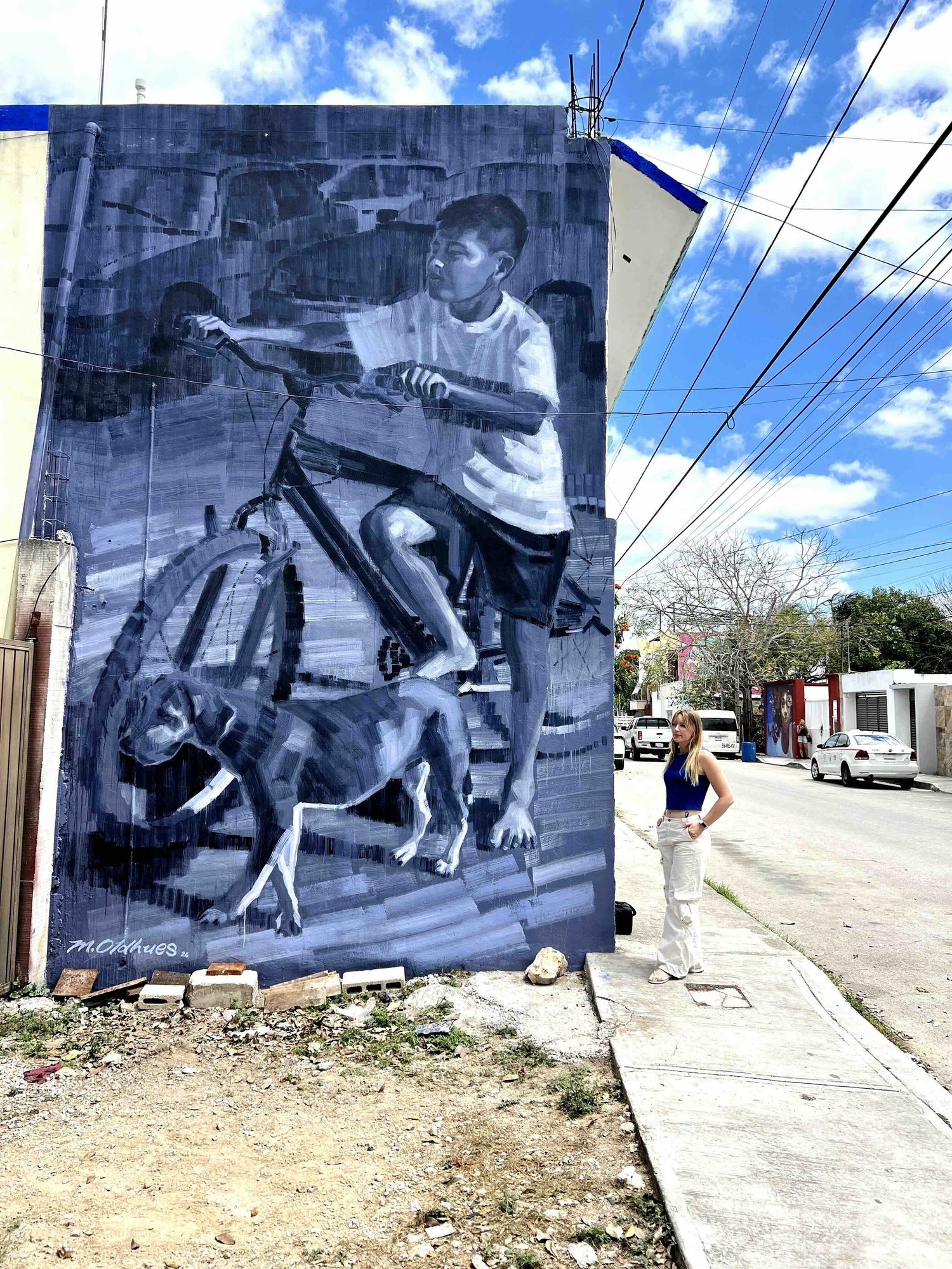 Megan — mural by Old Hues in Los Amigos de la Esquina area, Tulum